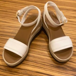 Chole white sandals never worn bought last Feb.
